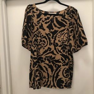 LOFT XL brocade pattern blouse